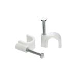 EMİRHANNALBUR Kroşe Çelik Beton Çivili Kablo Tutucu Kablo Kroşesi No:2 100 Adet 5x6 mm