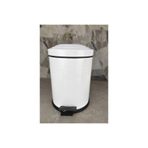 Emirler Vintage Beyaz Çöp Kovası Çöp Kutusu Çizgili Model 12 Litre Beyaz Tek Ebat 20 X 26