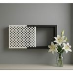 Emizey Trend Giyim Dekoratif Duvara Asılabilir Sigorta ve Modem-Wifi Saklama Kutusu 25X35 cm Derinlik 11 cm - Siyah