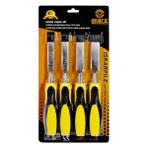 Emka 4 Lü Ağaç Oyma Iskarpile Seti Ergonomik Tasarımlı Metal Arka Vurma Kısmı ile Dayanıklı