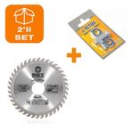 Emka Daire Testere Bıçağı Ahşap Kesme Testeresi 115 Mm 40 Diş + Matkap Aparatı