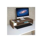 Emkawood Sally Monitör Yükseltlci Ceviz Raf