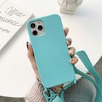 Emlivi iPhone 11 Pro Cep Telefonu Zinciri Kılıf Kolye Cep Telefonu Kılıfı Naylon Omuz Askısı Yumuşak Silikon TPU Kılıf Asmak için Kordonlu Koruyucu Kılıf Şık Bant Kılıf iPhone 11 Pro için, Mavi Göl