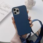 Emlivi iPhone 11 Pro Max cep telefonu zinciri kılıf kolye cep telefonu kılıfı naylon omuz askısı yumuşak silikon TPU kılıf asmak için kordonlu koruyucu kılıf şık bant kılıf iPhone 11 Pro Max için, lacivert