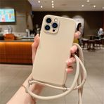 Emlivi iPhone 12 Mini Cep Telefonu Zinciri Kılıf, Boyun Askısı Cep Telefonu Kordonu Koruyucu Kılıf Yumuşak Silikon Omuz Askısı Kılıf Şık Bant Zincirli Kılıf iPhone 12 Mini için, Haki