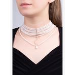 Emma 18 Ayar Sarı Altın Kaplama 41 Cm Gümüş Choker Kolye