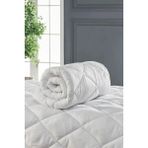 Emmy Home Microfiber Çift Kişilik Yorgan 195 x 215 cm Beyaz Silikon Yastık ile 800 gr Dolgu