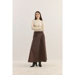Emnora Ekose Kloş Etek Acı Kahve - L - XL