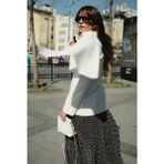 Emnora Pelerin Detaylı Blazer Ceket Beyaz - S