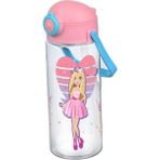 Emofom Focus Pipetli Matara 400 ml Kilit Mekanizmalı Suluk Çocuk Suluğu Çocuk Matarası - Pembe