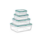 Emofom Fresh Box 4'lü Set 400-800-1400-2500 ml Hava Geçirmez & Sıvı Sızdırmaz Saklama Kabı & Lunch Box