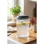 Emofom Ölçekli Sürahi 2000 ml Ölçülü Plastik Sürahi - Antrasit