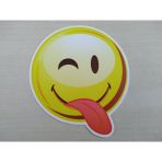Emoji Sticker Dil Cikaran 8Cmx8cm Emoji Logosu - Emoji Armasi - Emoji Etıketı - Emoji Cikartma