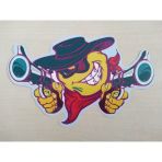 Emoji Sticker Kovboy 14X8.5cm Emoji Logosu - Emoji Armasi - Emoji Etıketı - Emoji Cikartma