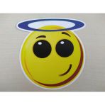 Emoji Sticker Melek 8Cmx8cm Emoji Logosu - Emoji Armasi - Emoji Etıketı - Emoji Cikartma