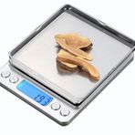 EMORE dijital mutfak ölçeği, yüksek hassasiyetli cep gıda ölçeği, pişirme ölçeği, çok fonksiyonlu Pro seviye LCD ekran, arkadan aydınlatmalı dara, bilgisayar özellikleri, gümüş (500 g/0,01 g)