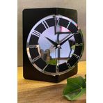 EMORES 19x15 Cm Metal Malzeme Pleksi Rakam Dekoratif Masa Üstü Saati