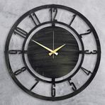 EMORES 41 cm Metal Malzeme Akar Saniye Sessiz Mekanizma Duvar Saati