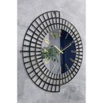 EMORES Modern 60 CM METAL ÇERÇEVE AYNA GÖVDE DEKORATİF DUVAR SAATİ Metal 60 cm Yuvarlak Siyah