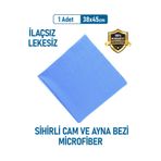 EMORFOHOME 1 Adet Mikrofiber Sihirli Cam Ve Ayna Temizlik Bezi 38x45 Mikrofiber Bez