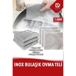 EMORFOHOME 1 Adet Pratik Inox Tel Temizlik Bezi Çizmez Bulaşık Bezi Tek Katmanlı Ovma Teli, Bulaşık Tel Bezi