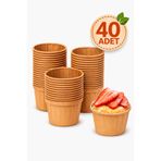 EMORFOHOME 40'lı Kraft Muffin Cupcake Kalıbı Kek Kapsülü Naturel Kek Kalıbı , Safari Konsept , Airfryer Uyumlu