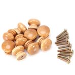 Emoshayoga 10 Adet S/M/L Doğal Ahşap Mobilya Çekme Kolu Mutfak Dolabı Çekmece Dolap Kapı Tokmağı Çekmece Dolap Oturma Odası için (24 mm)
