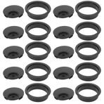 Emoshayoga Kablolama Grommet Kablolama Gromet Masa Düzenleyici, 10 Adet Parlak Siyah ABS Plastik Tel Delik Bağlantı Noktası, 60mm, Kablo Kapağı