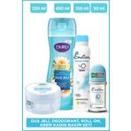 Emotion Alüminyumsuz Vegan Deodorant, Duş Jeli, Roll On, Krem Kadın Bakım Seti