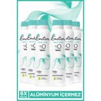 Emotion Aqua Kiss Kadın Alüminyumsuz Vegan Deodorant 6x150ml Hızlı Kurur, Leke Bırakmaz