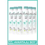 Emotion Aqua Kiss Kadın Alüminyumsuz Vegan Deodorant 6x200 ml Hızlı Kurur, Leke Bırakmaz