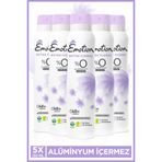 Emotion Detox Floral Kadın Alüminyumsuz Vegan Deodorant 5x150 Ml Hızlı Kurur, Leke Bırakmaz