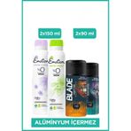 Emotion Detox Floral&Detox Fresh 2x150 Ml & Blade Night Fire&Black Alpha Alüminyumsuz Deodorant 2x90 Ml