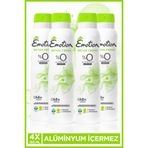 Emotion Detox Fresh Kadın Alüminyumsuz Vegan Deodorant 4x150 Ml Hızlı Kurur, Leke Bırakmaz