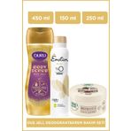 Emotion Gold Bliss Alüminyumsuz Vegan Deodorant, Body Scrub Duş Jeli & Krem Bakım Seti