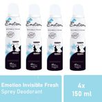 Emotion Invisible Fresh 4x150 ml Kadın Sprey Deodorant