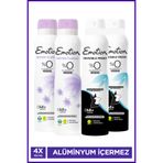 Emotion Invisible Fresh & Detox Floral Kadın Alüminyumsuz Vegan Deodorant Seti 4x150 ml Leke Bırakmaz