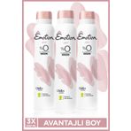 Emotion Joy Kadın Alüminyumsuz Vegan Deodorant 3x200 Ml Hızlı Kurur,Leke Bırakmaz