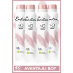 Emotion Joyous Kadın Alüminyumsuz Vegan Deodorant 4x200 Ml Hızlı Kurur, Leke Bırakmaz