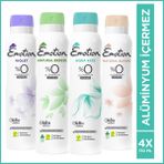 Emotion Kadın Alüminyumsuz Vegan Deodorant 4x150 Ml (Natural Bloom & Breeze, Aqua, Violet)
