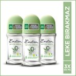 Emotion Kadın Vegan Alüminyumsuz Natural Breeze Roll On 3x50 Ml Leke Bırakmaz Etkili Deodorant