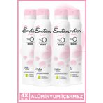 Emotion Love Kadın Alüminyumsuz Vegan Deodorant 4x150 Ml Hızlı Kurur, Leke Bırakmaz
