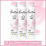 Emotion Love Kadın Vegan Deodorant 3x150 ml Alüminyumsuz Hızlı Kuruyan Sprey Koruma