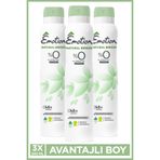 Emotion Natural Breeze Kadın Alüminyumsuz Vegan Deodorant 3x200 Ml Hızlı Kurur, Leke Bırakmaz