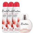 Emotion Romance 50 ml EDT Kadın Parfümü + 3x150 ml Deodorant