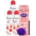 Emotion Romance Kadın Deo 150 Ml + Duru Çiçek Tazeliği Duş Jeli 450ml/set 6 Parça
