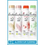Emotion Vegan Deodorant 4x150 Ml (Romance,Breeze, Gold Bliss & Joyous) Hızlı Kurur, Leke Bırakmaz