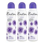 Emotion Violet 150 ml x 3 Kadın Deodorant