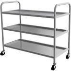 Empero EMP.2.SV.03 3 Katlı 55x86x90 cm Krom Servis Arabası