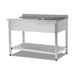 Empero EMP.BYG.75150-1EC-L 1500x750x890 Sol Tek Evyeli Çöp Sıyırmalı Bulaşık Makinesi Giriş Tezgahı